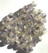 50 6mm Light Yellow and Grey Crackle Glass Beads